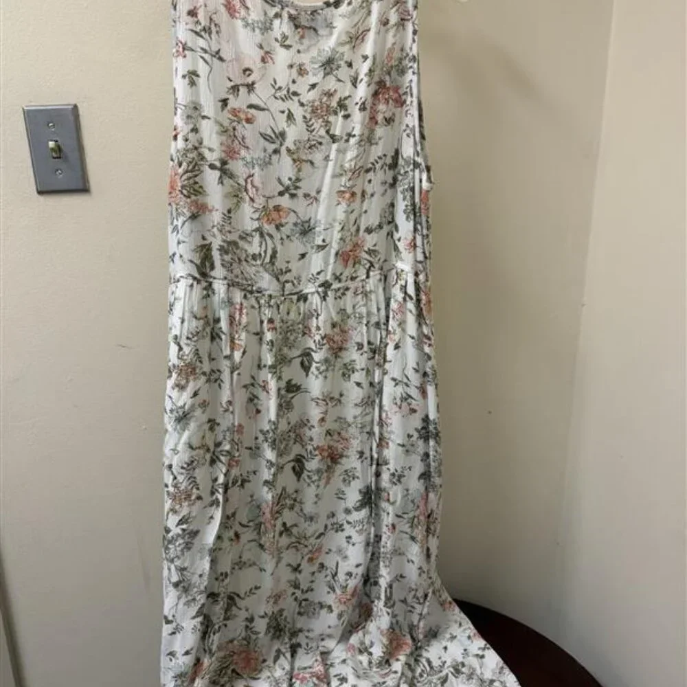 FRYE Floral Button Midi Dress w/ Pockets - Size XL - Picture 7 of 8